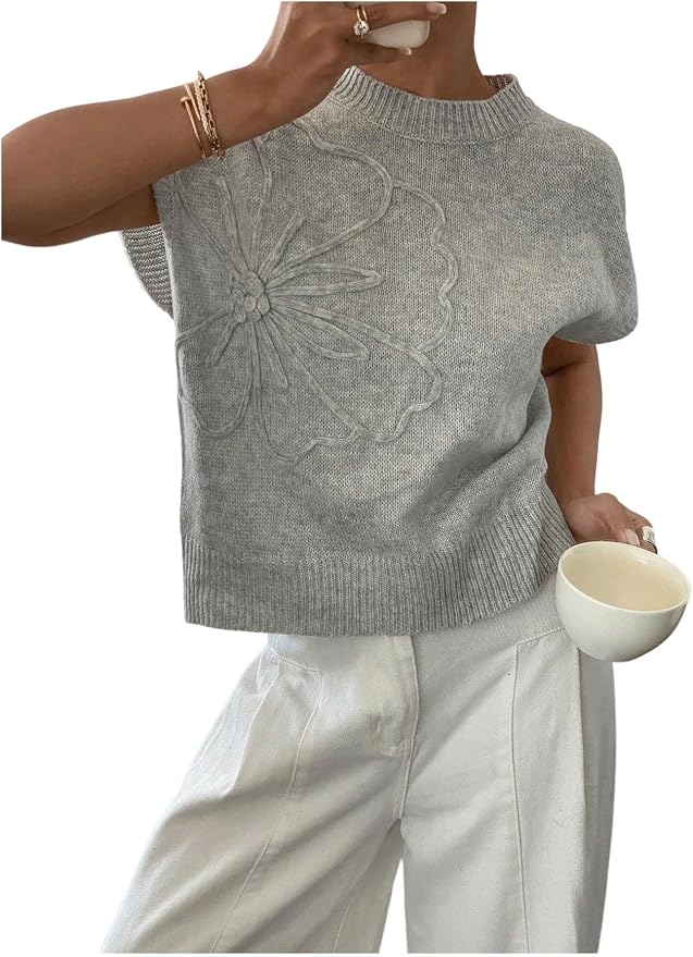 Women's Short Sleeve Business Casual Sweater